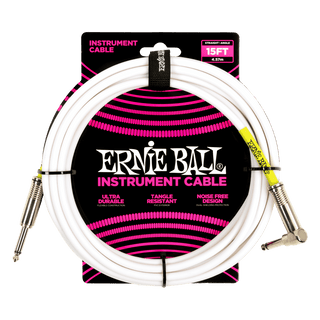 Cable Ernie Ball 15ft P06400 Blanco