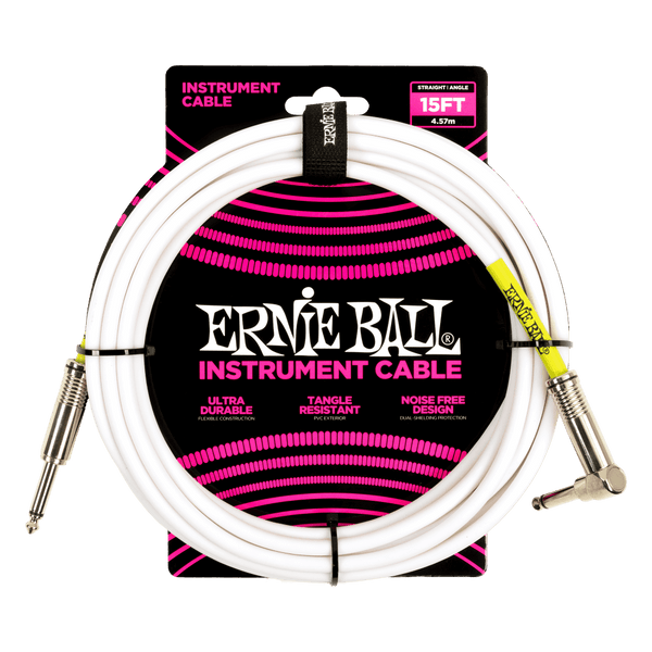 Cable Ernie Ball 15FT P06400 BLANCO