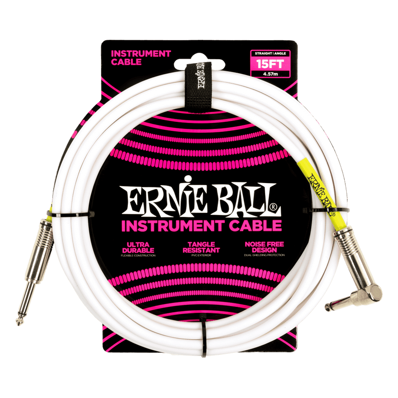 Cable Ernie Ball 15ft P06400 Blanco