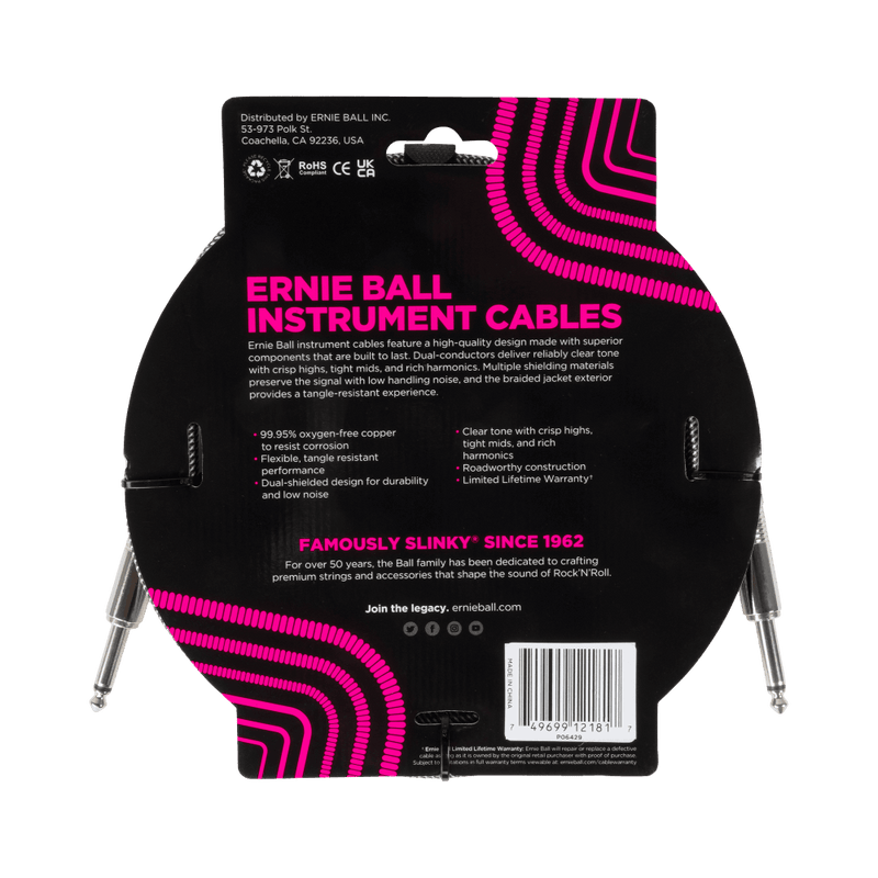 Cable Ernie Ball 10ft P06429 Silver Fox