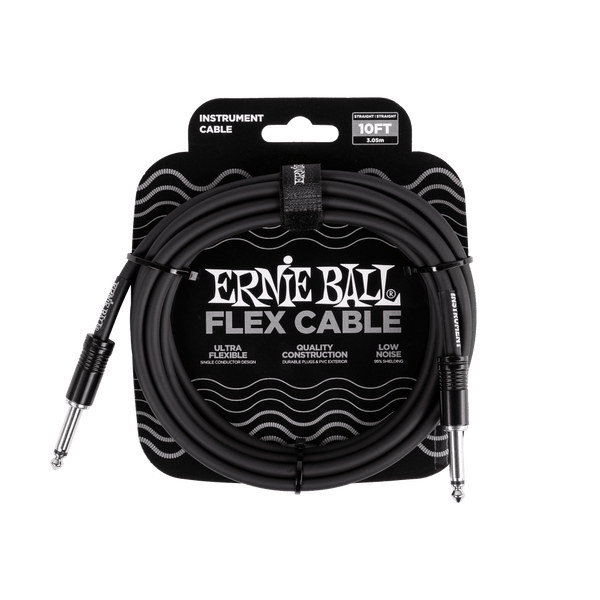 Cable Ernie Ball 10FT P06434 Negro flex