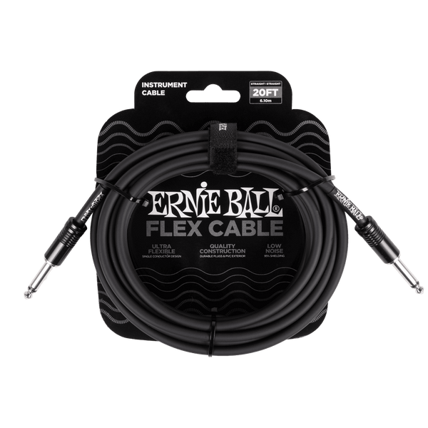 Cable Ernie Ball 20FT P06435 Negro Flex