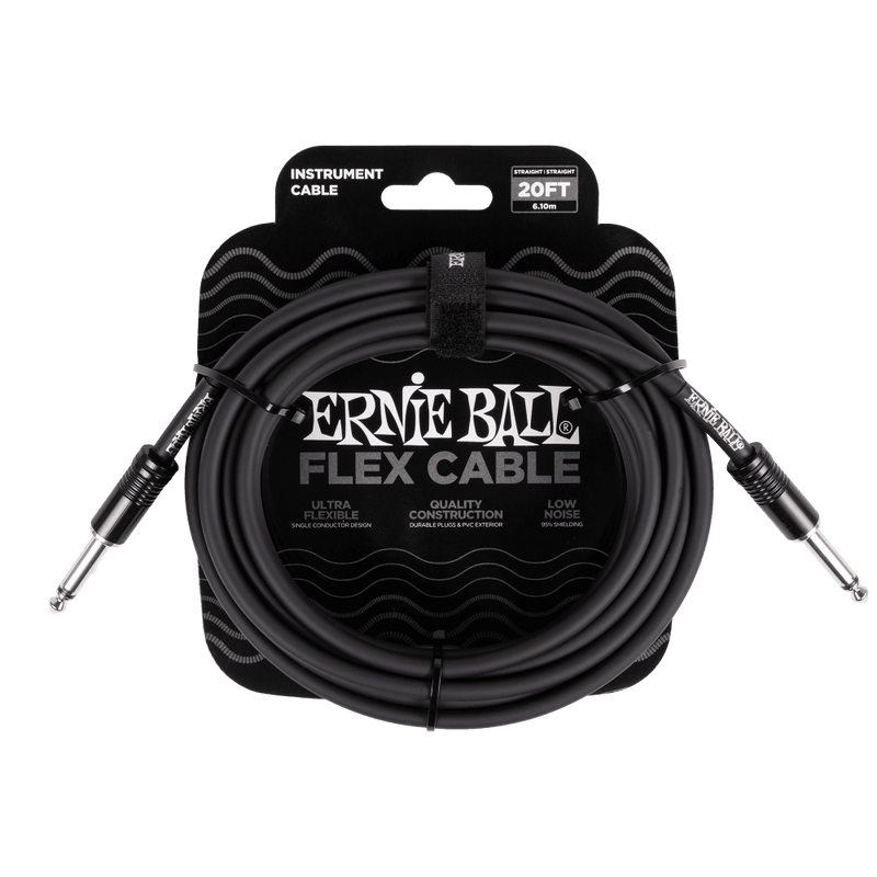 Cable Ernie Ball 20ft P06435 Negro Flex