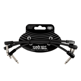 Cable Ernie Ball 6in P06444 Flexible Negro X3