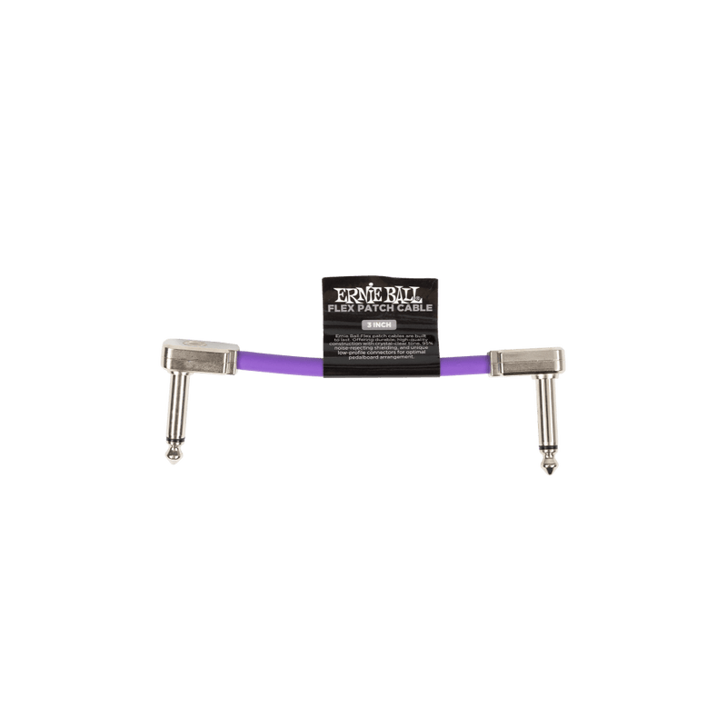Cable Ernie Ball 3in P06446 Flexible Purpura