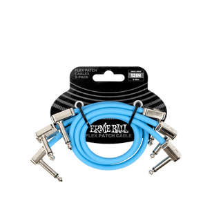 Cable Ernie Ball 12in P06461 Flexible Azul X3