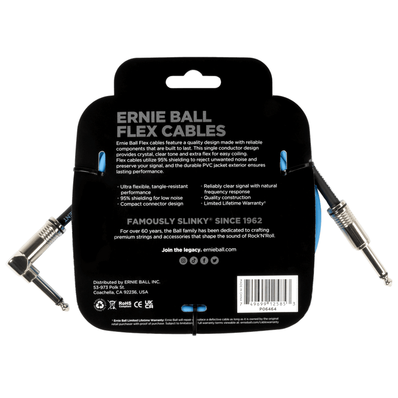 Cable Ernie Ball 10ft P06464 Azul