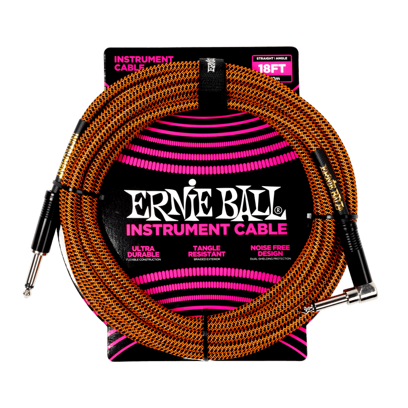 Cable Ernie Ball Braided P06471 18 Pies Pumpkin Pie — vista 1