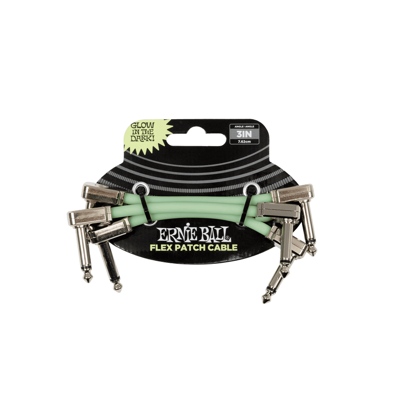 Cable Ernie Ball Flex Patch P06474 3 Pulgadas Brilla En La Oscuridad Paquete De 3 — vista 1