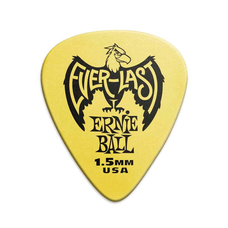 Púas Ernie Ball Everlast P09195 Amarillo 1,5 mm Paquete De 12 — vista 1