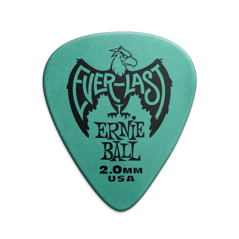 Púas Ernie Ball Everlast P09196 Verde Azulado 2,0 mm Paquete De 12 — vista 1
