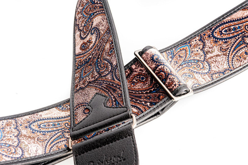 Correa Righton Guitarra y Bajo Paisley Velvet-60 Marrón