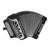 Acordeon Hohner Rey Vallenato 5 Letras Negro A49621