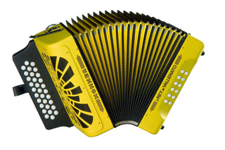Acordeon Hohner Rey Vallenato 5 Letras Amarillo A49661