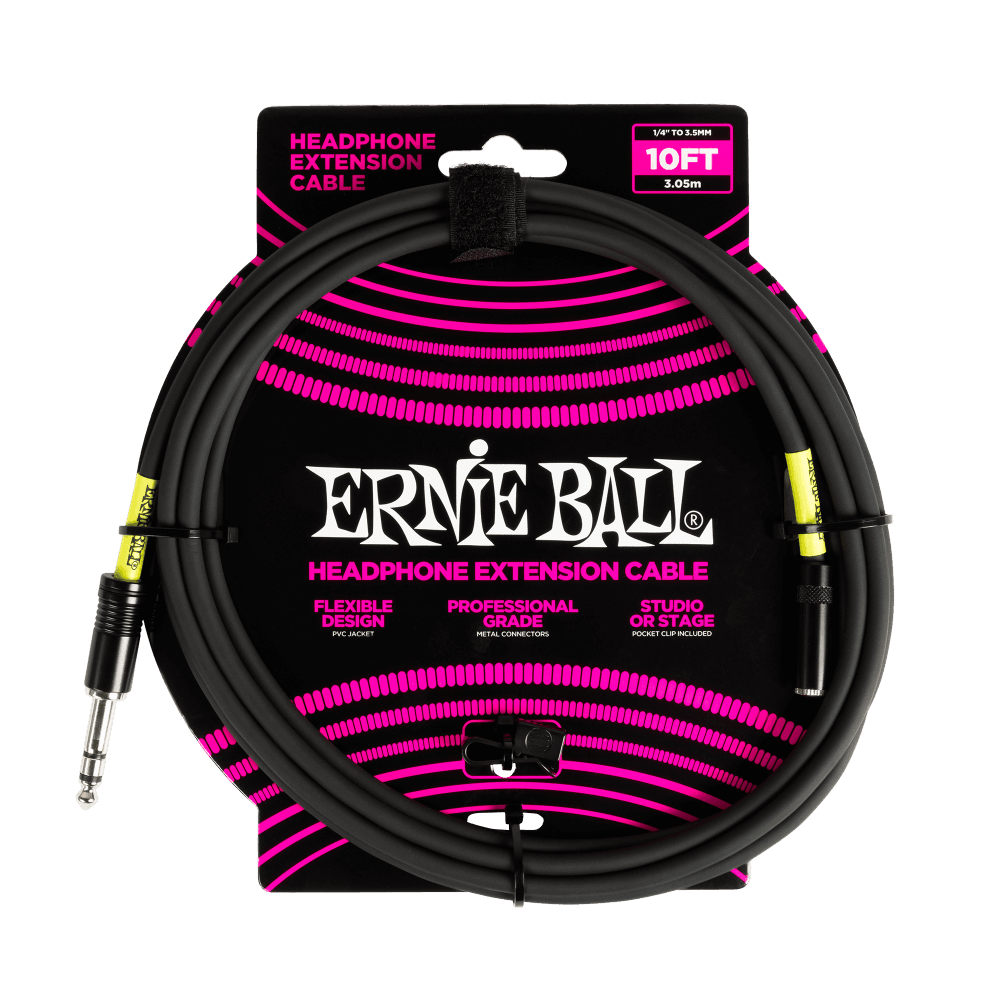 Cable Ernie Ball 10FT P06422 AURICULARES NEGRO - The Music Site