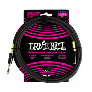 Cable Ernie Ball 10FT P06422 AURICULARES NEGRO - The Music Site