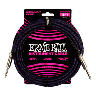 Cable Ernie Ball 18Ft P06395 púrpura/negro - The Music Site