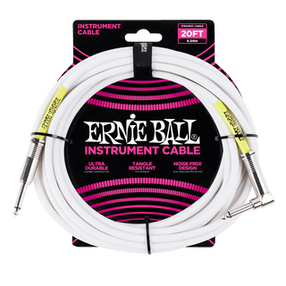 Cable Ernie Ball 20FT P06047 Blanco - The Music Site