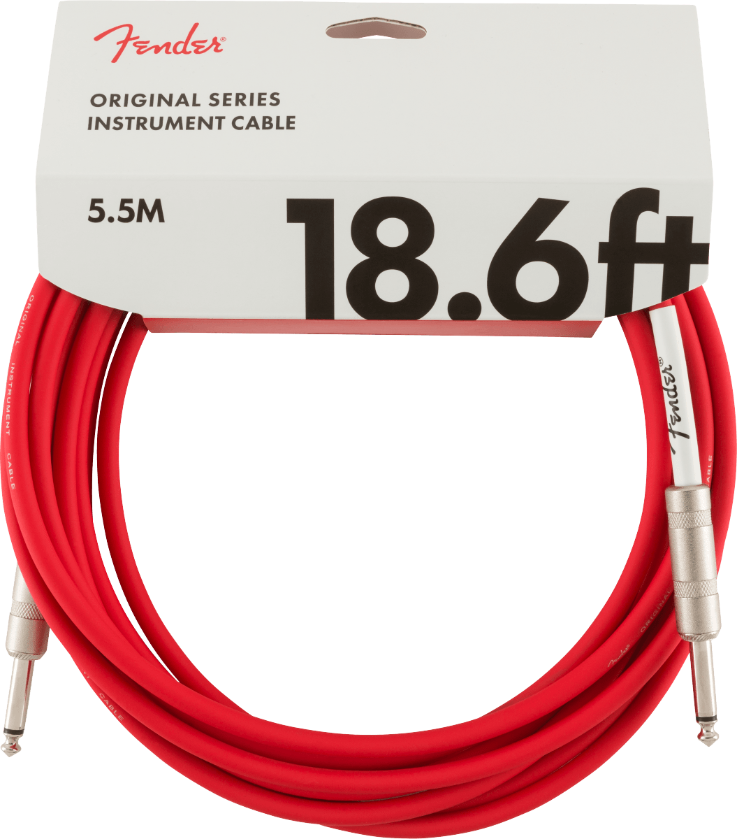 Cable Fender Rojo 18.6FT 5.5M 0990520010 - The Music Site
