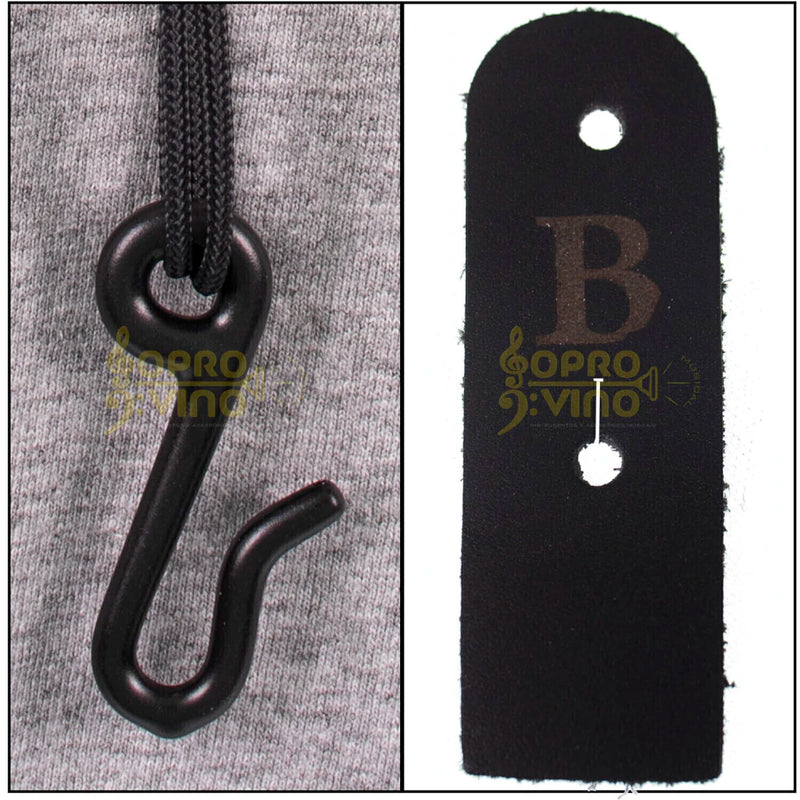 Correa Barkley Slim CCSPL Para Clarinete Negra Con Costura Naranja — vista 11