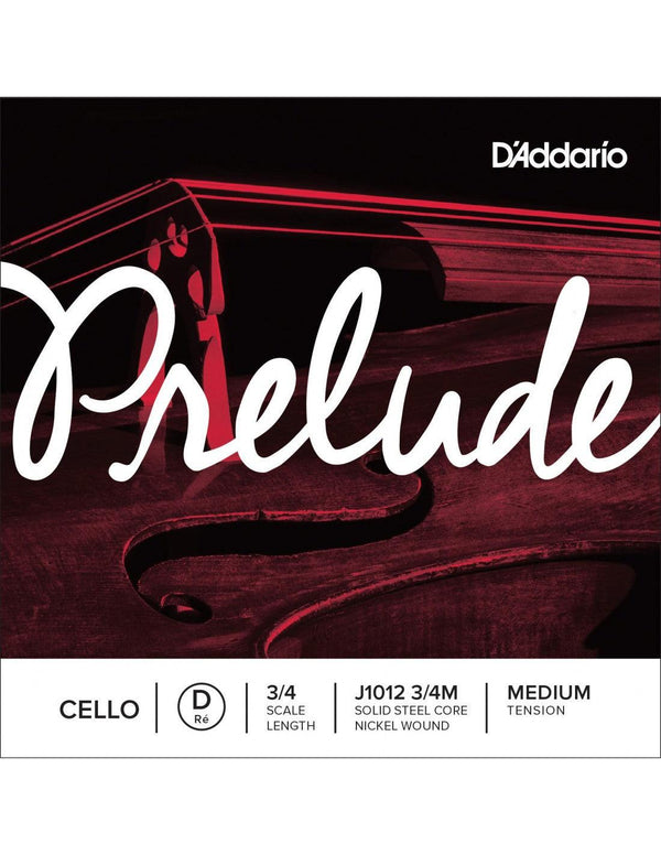 Cuerda D Addario Prelude Cello J1012 3/4 Med (RE) - The Music Site