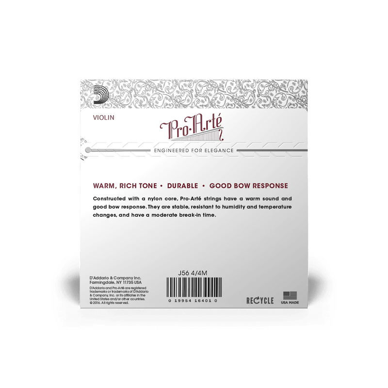 Encordado D Addario Proarte Violin J56 4/4m