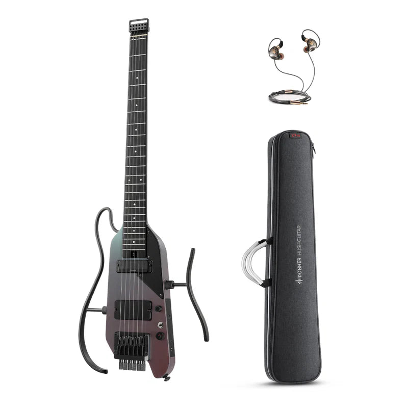 Guitarra Electrica Donner EC7484 Hush-X Pro Midnight Glow
