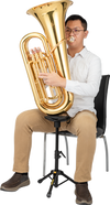 Soporte Para Tuba Y Bombardino Hercules DS753BB Con Funda — vista 3