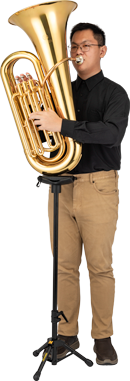 Soporte Para Tuba Y Bombardino Hercules DS753BB Con Funda — vista 4