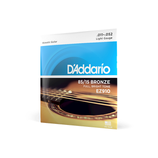 Encordado D’Addario EZ910 Bronze 85/15 0,011–0,052 Para Guitarra Acústica — vista 1