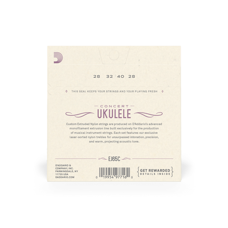Encordado D Addario Ukulele Ej65c Concert