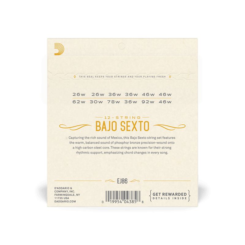 Encordado D Addario Bajo Sexto Ej86