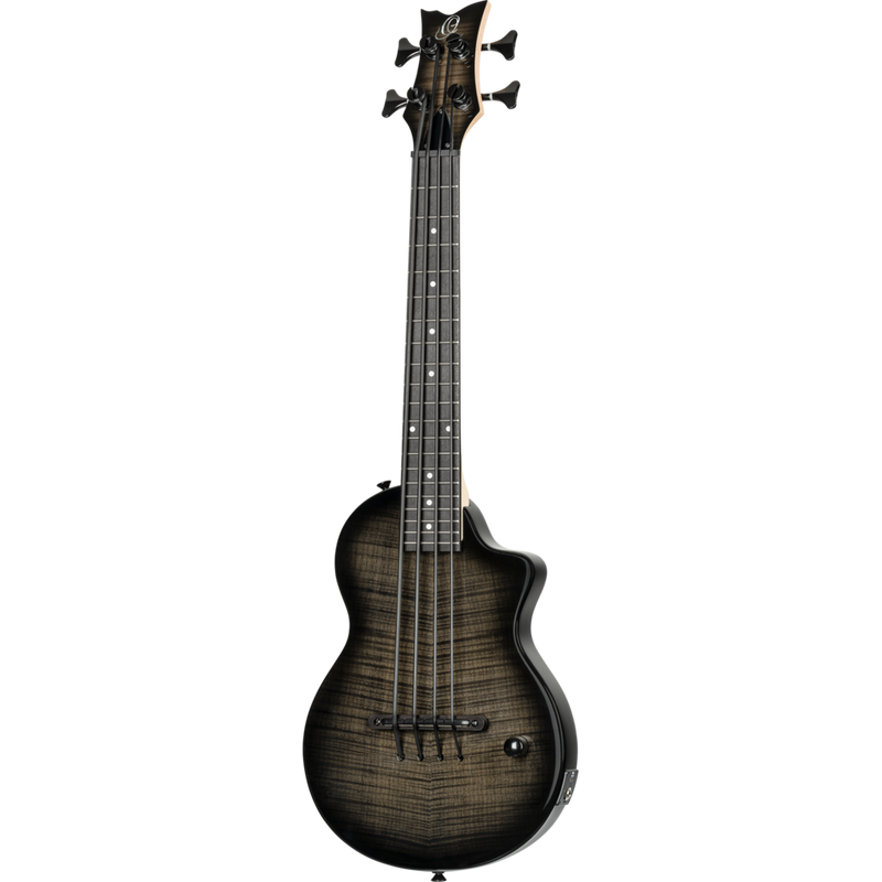 Vista 4 — Ukelele Bajo Ortega NEO-BS-TGB Transparent Grey Burst