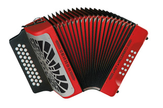 Acordeon Hohner Rey Vallenato 5 Letras Rojo A49641