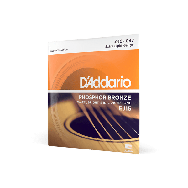 Encordado D Addario Guitarra Acustica Ej15 10 47 Bronce - The Music Site