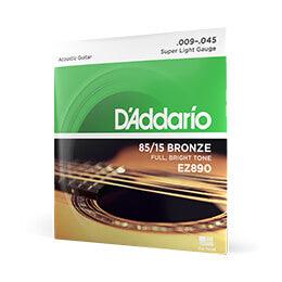 Encordado D Addario Guitarra Acustica Ez890 9 45 Bronce - The Music Site