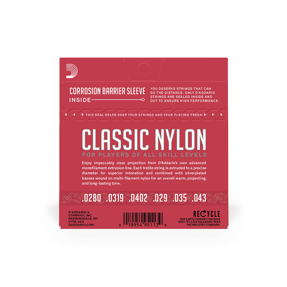 Encordado D Addario Guitarra Acustica Nylon Ej27N Tension normal - The Music Site