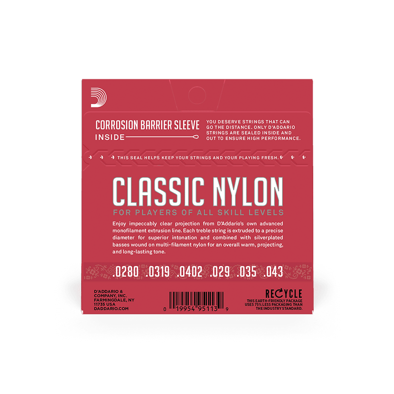 Encordado D Addario Guitarra Acustica Nylon Ej27N Tension normal - The Music Site