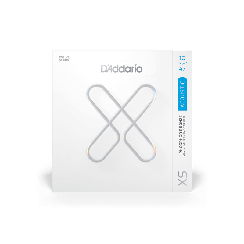 Encordado D'Addario XS para Guitarra electroacústica (XSAPB1047-12) - The Music Site