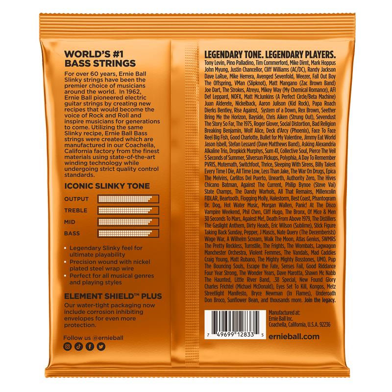 Encordado Ernie Ball Bajo 2833 45-105 - The Music Site