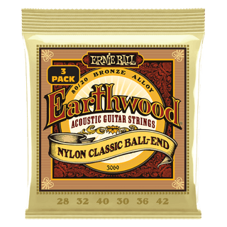 Encordado Ernie Ball Guitarra Electro/Acústica nylon 3069 x3 28-42 - The Music Site