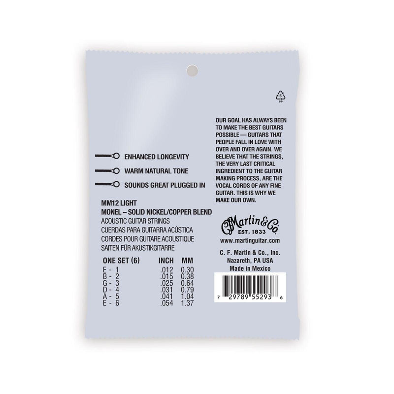 Encordado Martin Guitarra Acustica MM12 RETRO 12 54 - The Music Site