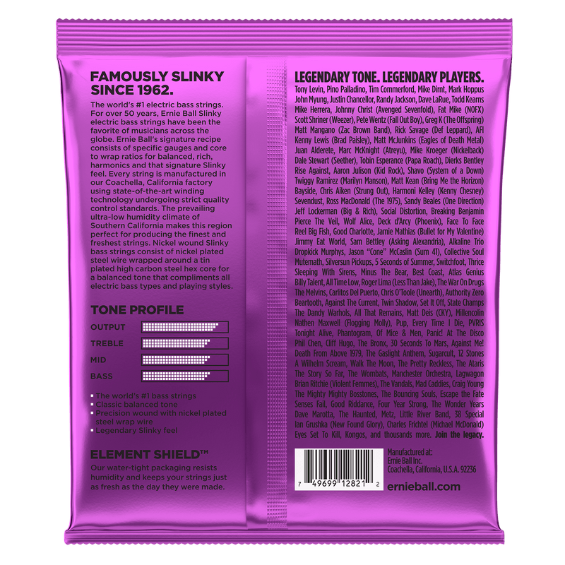 Encordado Ernie Ball Bajo Electrico 2821 50-135 5 Cuerdas