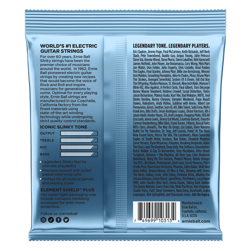 Encordado Ernie Ball Guitarra Electrica 2212 9.5-44