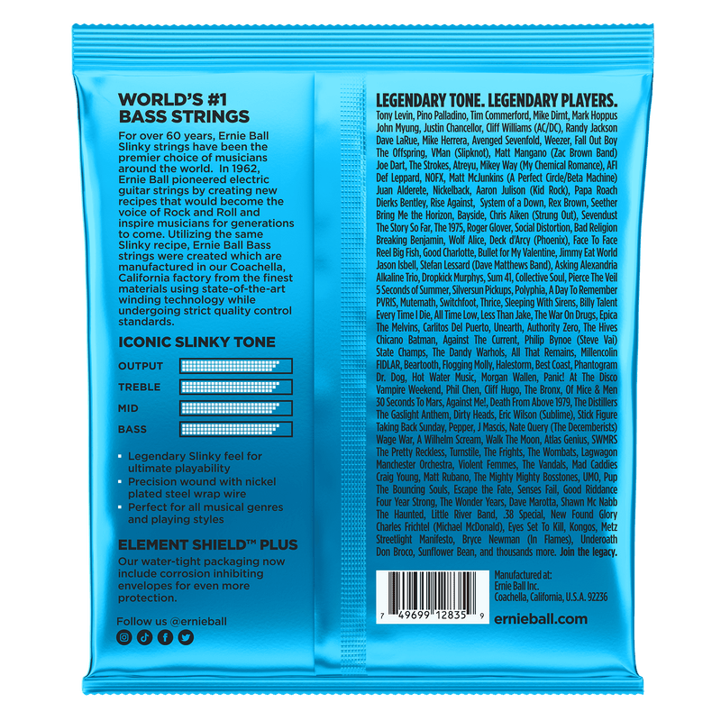 Encordado Ernie Ball Bajo Electrico 2835 40-95