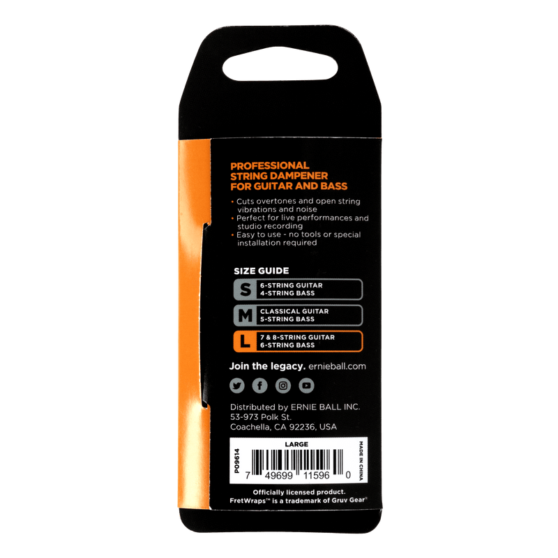 Fretwrap Ernie Ball P09614 Gruv Gear -Grande - The Music Site