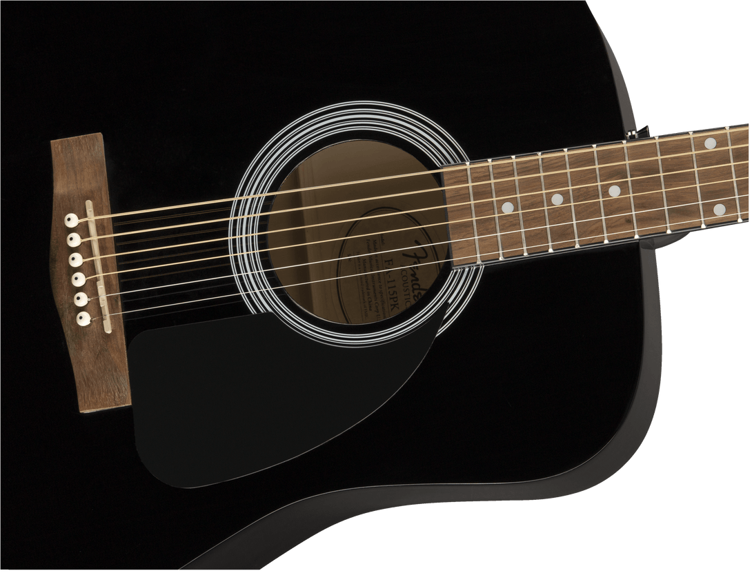Guitarra Acústica Fender Fa-115 Pack V2, negro WN 0971210506 - The Music Site