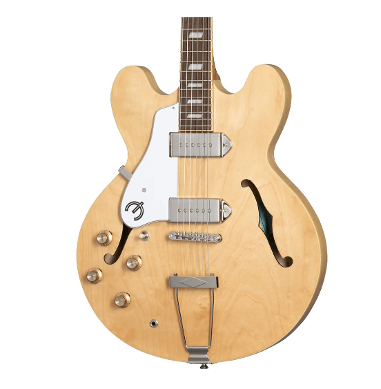 Guitarra Electrica Epiphone Casino Electric Guitar Semi-Hollow Left Handed Natural - EOCANANH1L - The Music Site