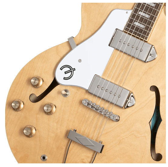 Guitarra Electrica Epiphone Casino Electric Guitar Semi-Hollow Left Handed Natural - EOCANANH1L - The Music Site