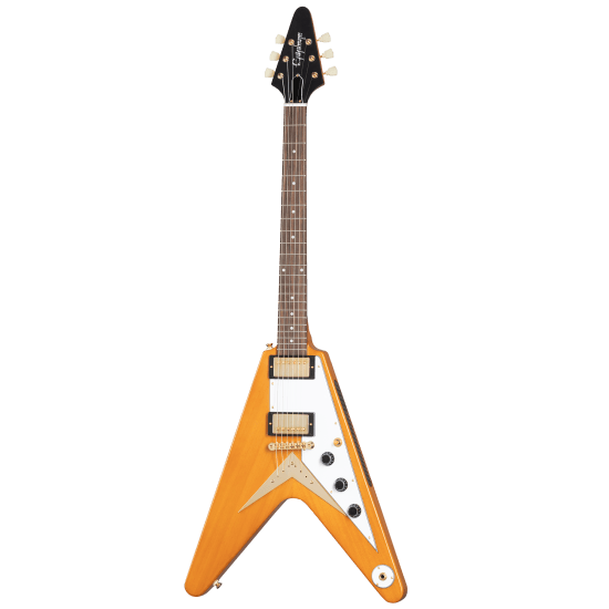 Guitarra Electrica Epiphone IGCKFVWANAGH1 1958 Korina Flying V (White Pickguard) - The Music Site